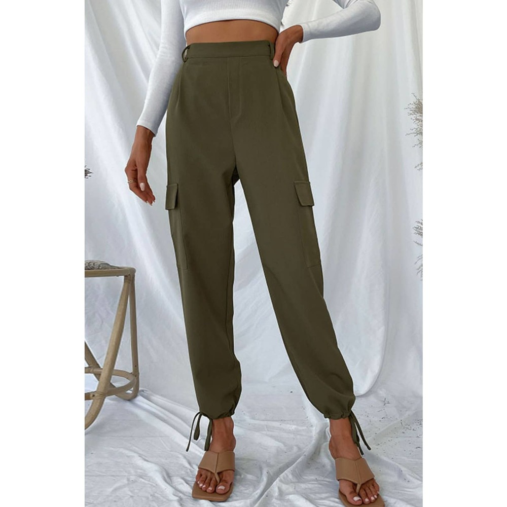 Drawstring Ankle Cargo Pants